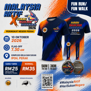 Malaysia Aktif : Hari Sukan Negara 2026 (Fun Run/Fun Walk)